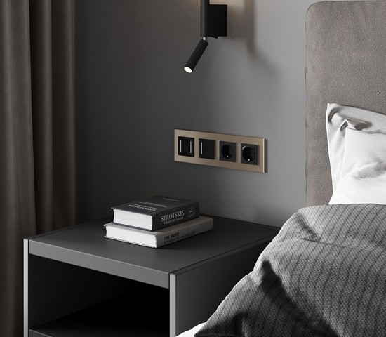 W4513008/ Умный сенсорный выключатель одноклавишный (черный)