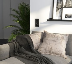 W0022448/ Рамка на 2 поста Elite (черный, стекло)