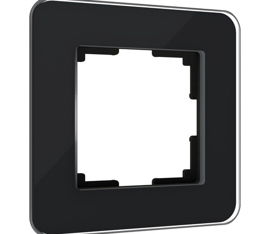 W0012448/ Рамка на 1 пост Elite (черный, стекло)