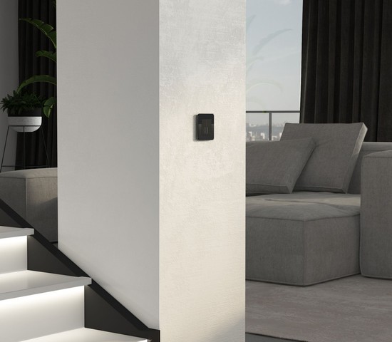 W0012448/ Рамка на 1 пост Elite (черный, стекло)