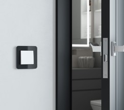 W0012448/ Рамка на 1 пост Elite (черный, стекло)