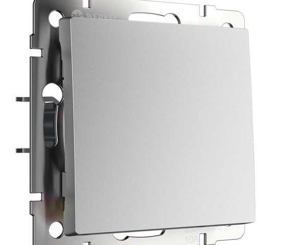 W1112065/ Выключатель одноклавишный проходной (серебряный матовый)