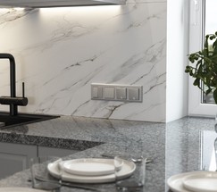 W1112065/ Выключатель одноклавишный проходной (серебряный матовый)