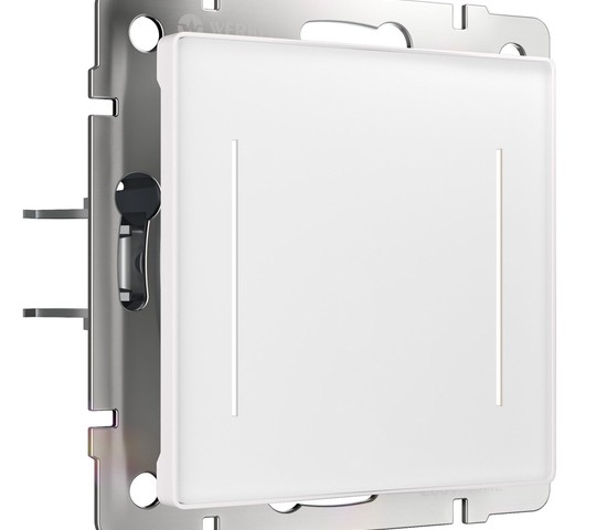 W4522001/ Сенсорный выключатель двухклавишный с подсветкой (белый)