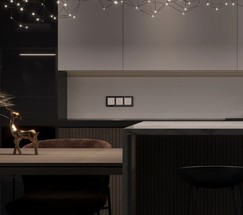 W4522001/ Сенсорный выключатель двухклавишный с подсветкой (белый)