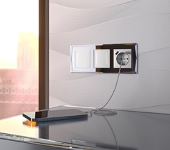 W4512001/ Сенсорный выключатель одноклавишный с подсветкой (белый)