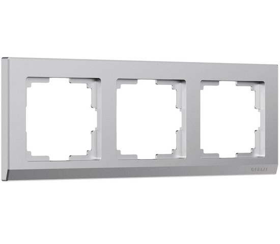 W0031865/ Рамка на 3 поста Stark (серебряный матовый)