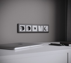 W0051864/ Рамка на 5 постов Stark (графит матовый)