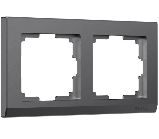 W0021864/ Рамка на 2 поста Stark (графит матовый)