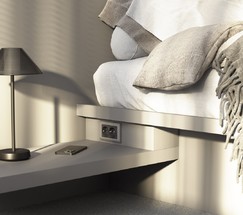 W1172064/ Розетка двойная с заземлением (графит матовый)