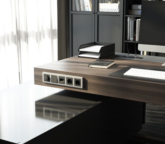 W1110064/ Выключатель одноклавишный (графит матовый)