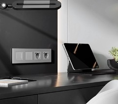 W0042965/ Рамка на 4 поста Slab (серебро матовый)