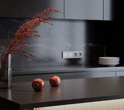 W0042965/ Рамка на 4 поста Slab (серебро матовый)