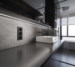 W0032963/ Рамка на 3 поста Slab (бронза матовый)