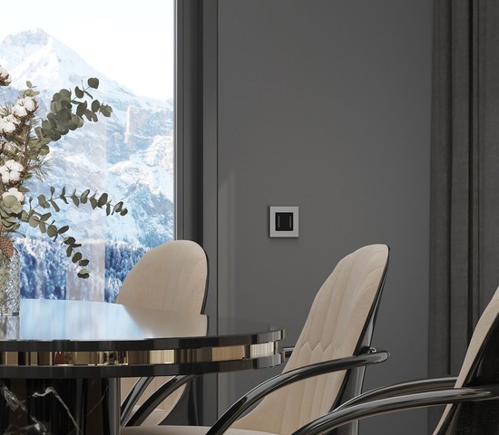 W0012965/ Рамка на 1 пост Slab (серебро матовый)