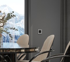 W0012965/ Рамка на 1 пост Slab (серебро матовый)