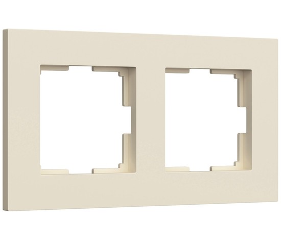 W0022962/ Рамка на 2 поста Slab (айвори матовый)