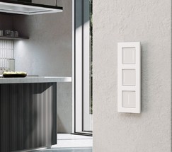 W0032961/ Рамка на 3 поста Slab (белый матовый)