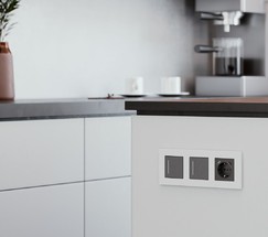 W0032961/ Рамка на 3 поста Slab (белый матовый)