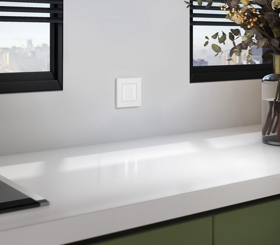 W0012961/ Рамка на 1 пост Slab (белый матовый)