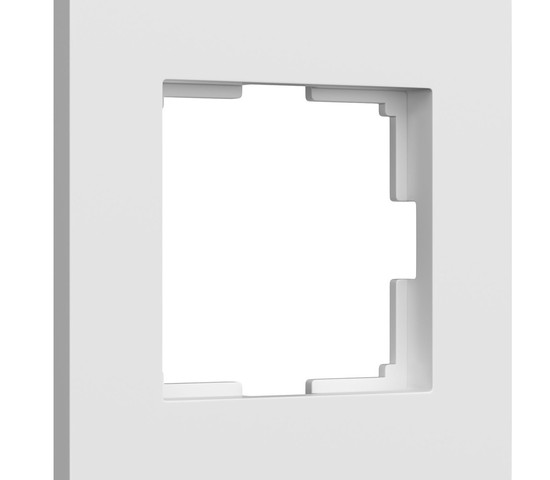 W0012961/ Рамка на 1 пост Slab (белый матовый)