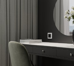 W0012961/ Рамка на 1 пост Slab (белый матовый)