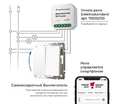 W1122461/ Выключатель двухклавишный с самовозвратом (белый матовый)