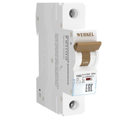 W901P634 / Автоматический выключатель 1P  63 A  C  4,5 кА