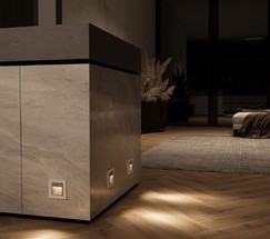 W1154606/ Встраиваемая LED подсветка три режима с датчиком движения  (серебряный)