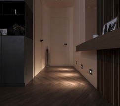 W1154606/ Встраиваемая LED подсветка три режима с датчиком движения  (серебряный)