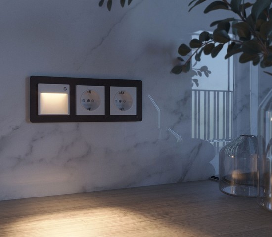 W1154601/ Встраиваемая LED подсветка три режима с датчиком движения  (белый)