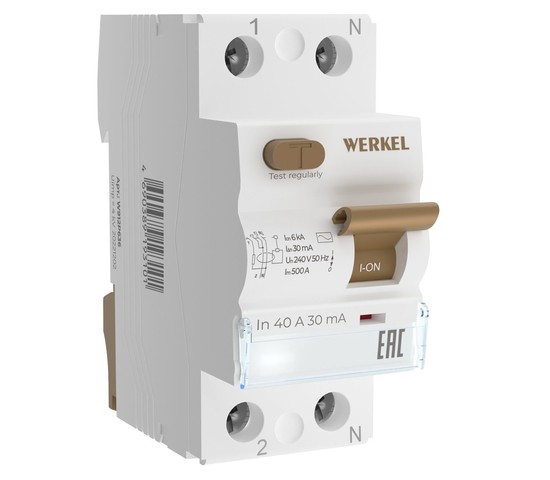 W912P406 / Устройство защитного отключения 1P+N 40 A 30 mА  АС  6 kА