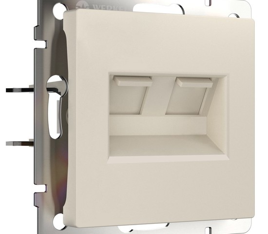 W1181162/ Розетка двойная Ethernet RJ-45 (айвори матовый)