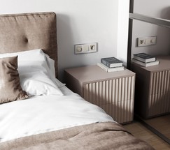 W1112162/ Выключатель одноклавишный проходной с подсветкой (айвори матовый)