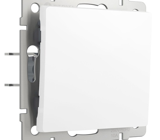 W1113061/ Перекрестный выключатель одноклавишный (белый матовый)