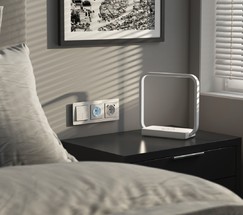 W1112161/ Выключатель одноклавишный проходной с подсветкой (белый матовый)