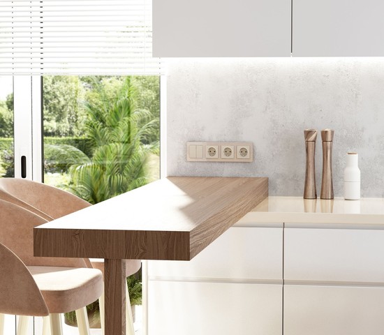 W0042743/ Рамка на 4 поста Acrylic (айвори)