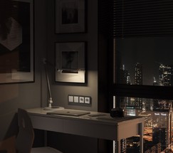 W0042704/ Рамка на 4 поста Acrylic (графит)