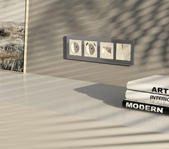 W0042704/ Рамка на 4 поста Acrylic (графит)