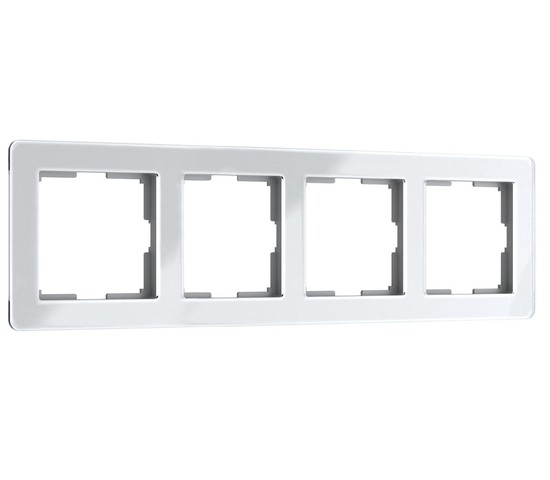 W0042701/ Рамка на 4 поста Acrylic (белый)