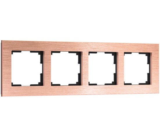 W0041712/ Рамка на 4 поста Aluminium (бронза)