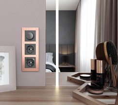 W0031712/ Рамка на 3 поста Aluminium (бронза)