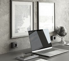 W5071704/ Розетка с заземлением, шторками и USB тип A+C Gallant (графит рифленый)