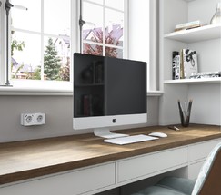 W5071701/ Розетка с заземлением, шторками и USB тип A+C Gallant (белый)