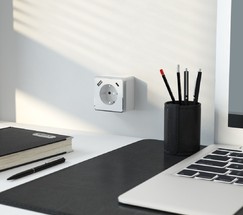 W5071701/ Розетка с заземлением, шторками и USB тип A+C Gallant (белый)