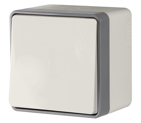 W5010203/ Выключатель одноклавишный влагозащищенный Gallant (слоновая кость)