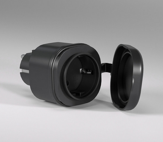 76103/00 Умная розетка с мониторингом энергопотребления черный IP44