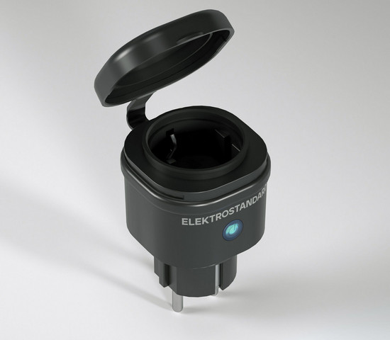 76103/00 Умная розетка с мониторингом энергопотребления черный IP44