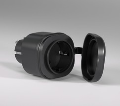 76103/00 Умная розетка с мониторингом энергопотребления черный IP44