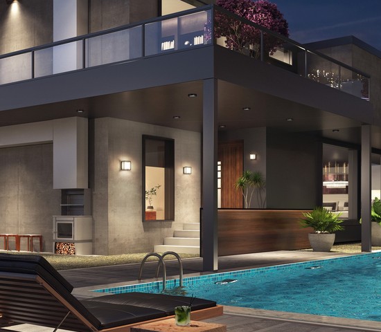 Универсальный уличный светильник 1533 TECHNO LED чёрный